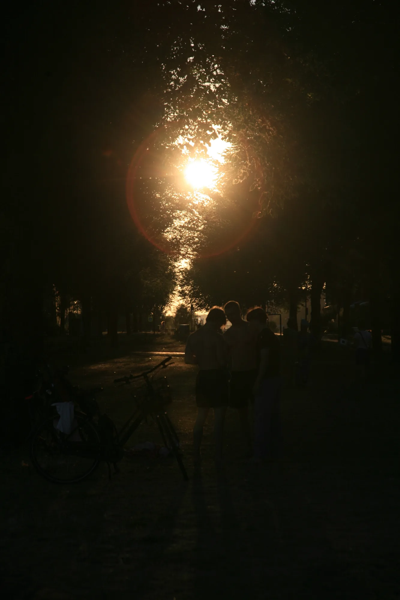 Sun eclipse vaining giving great light.
