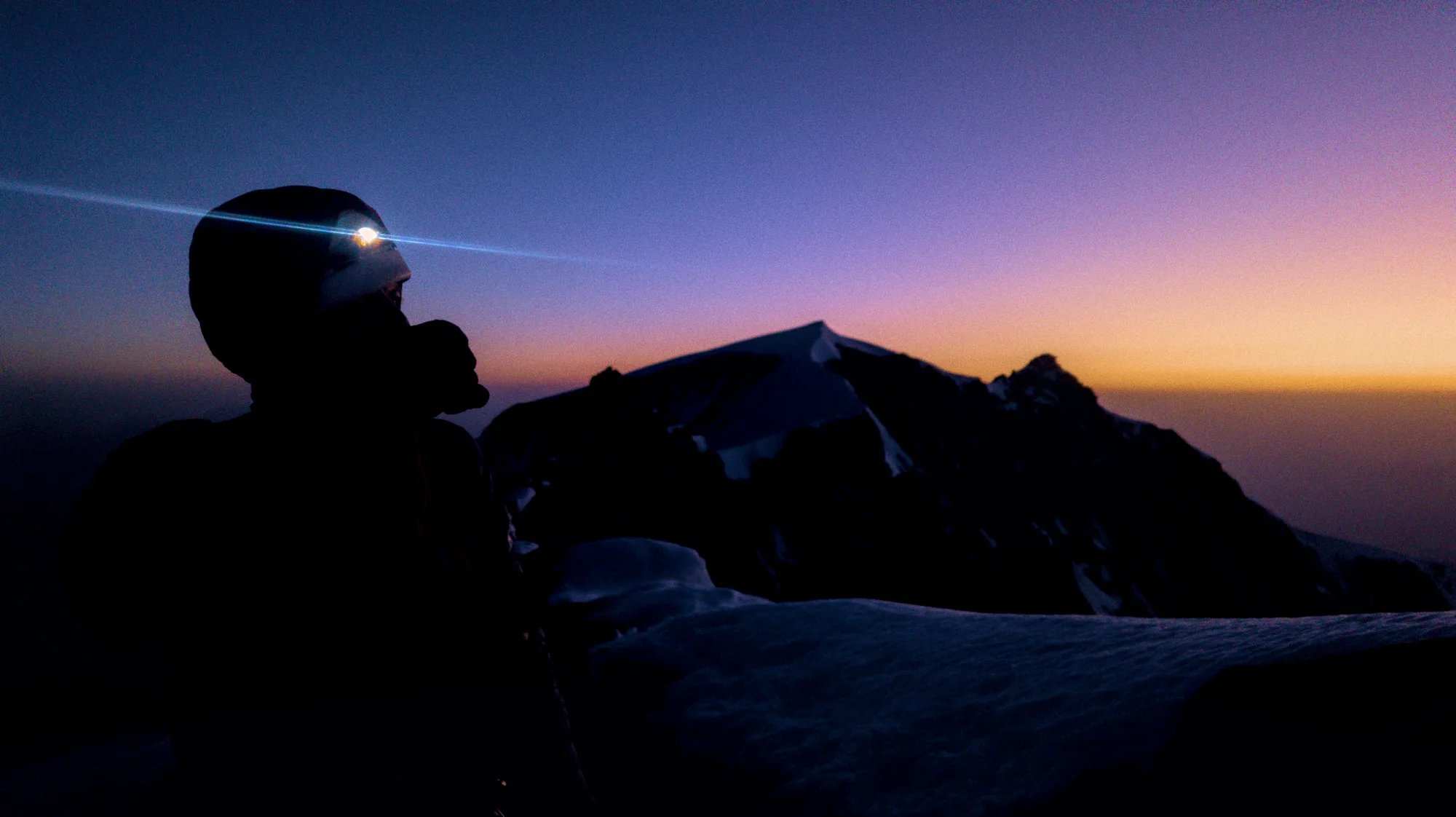 Dawn summit on Bishorn en-route towards Weisshorn.